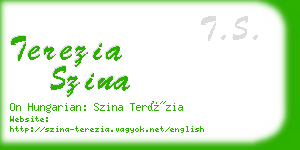 terezia szina business card